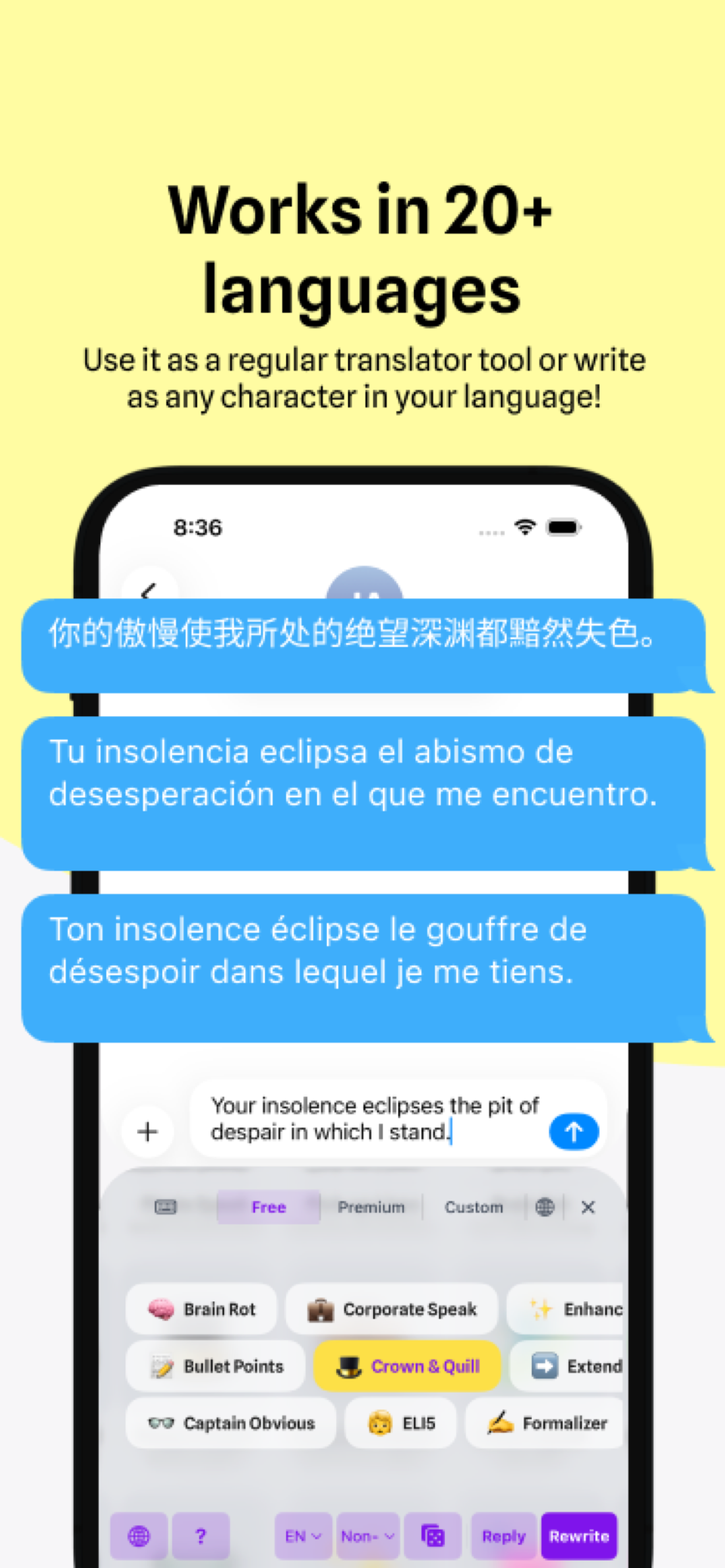 Fix grammar instantly with CharacterKey AI keyboard